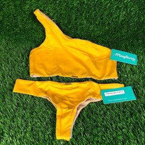New NWT Maylana Swim Bikini Set Top Bottom Beach